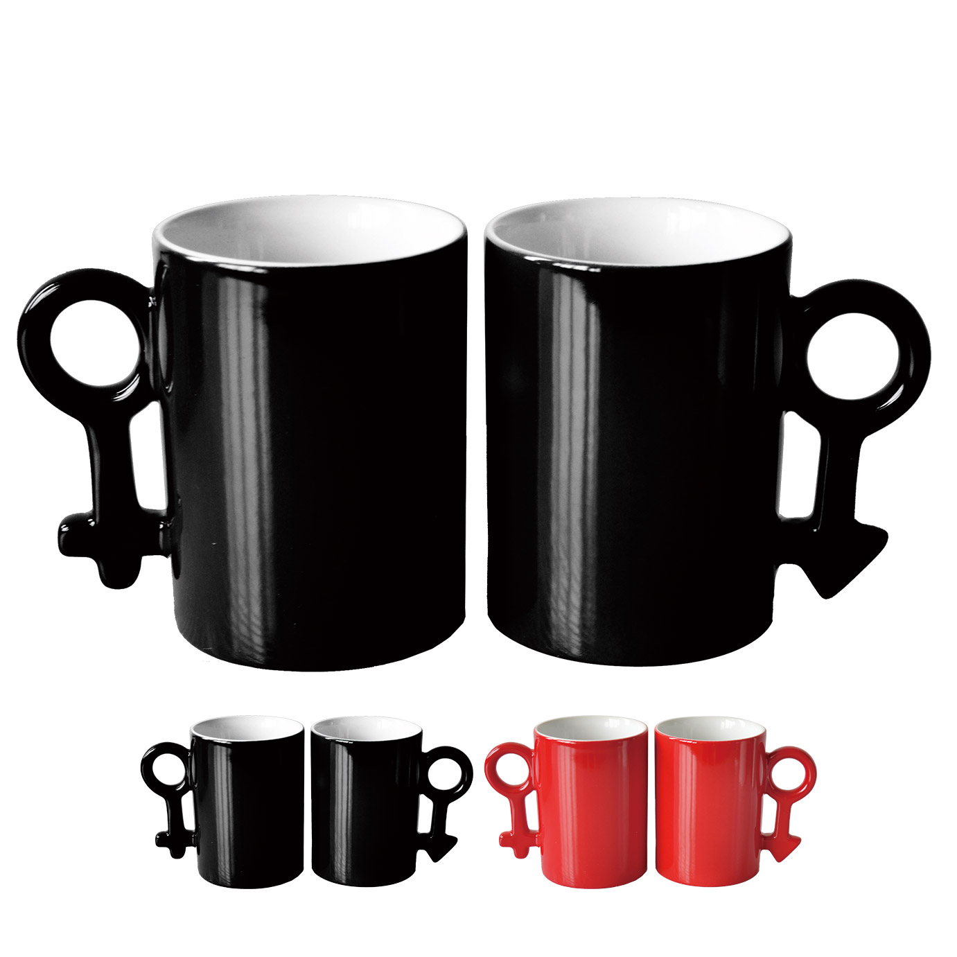 11oz Ceramic Color Changing Couple Mugs