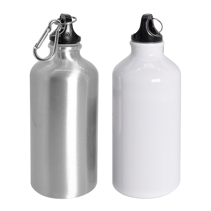 500ml Aluminum Bottle (Silver/White)