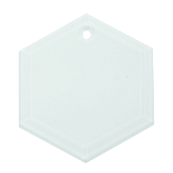 Glass Hexagon Ornament(9*10.3cm)