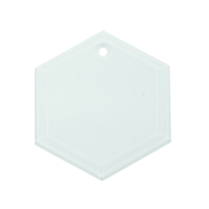Glass Hexagon Ornament (7.6*8.7cm)