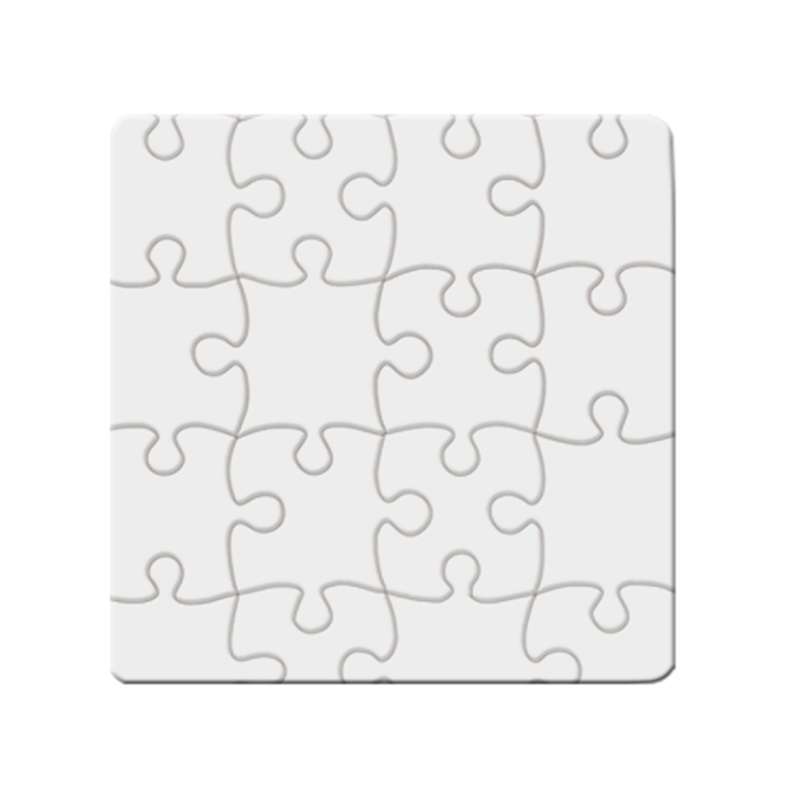 Polymer Jigsaw Puzzle Small Square (4*4pcs, 12.8*12.8cm)