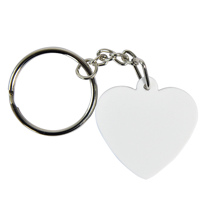 Polymer Heart Keychain, 35*35*2mm