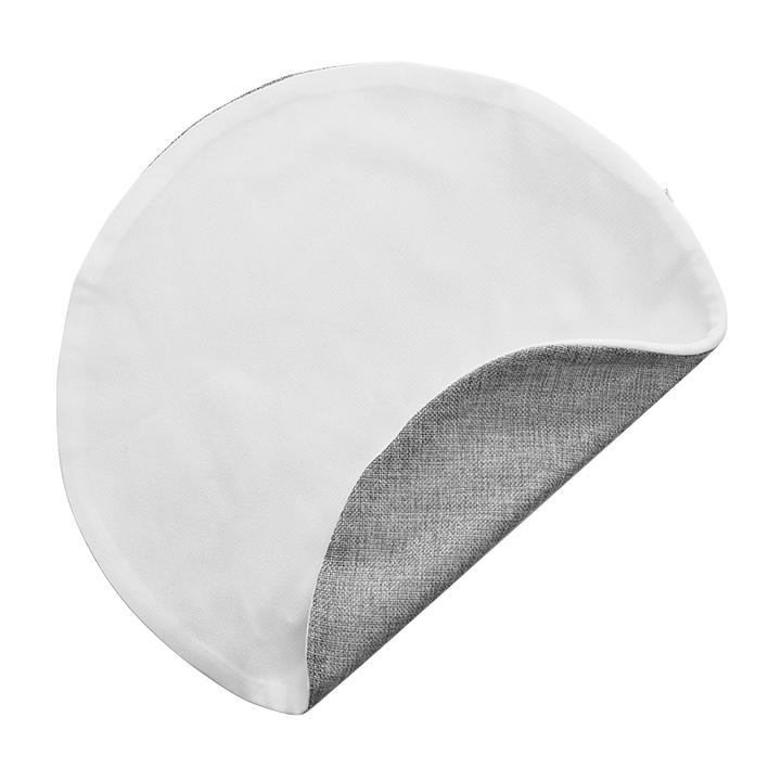 Sublimation Canvas Seat Cushion Cover with Grey Linen Back, Round(Φ39cm)