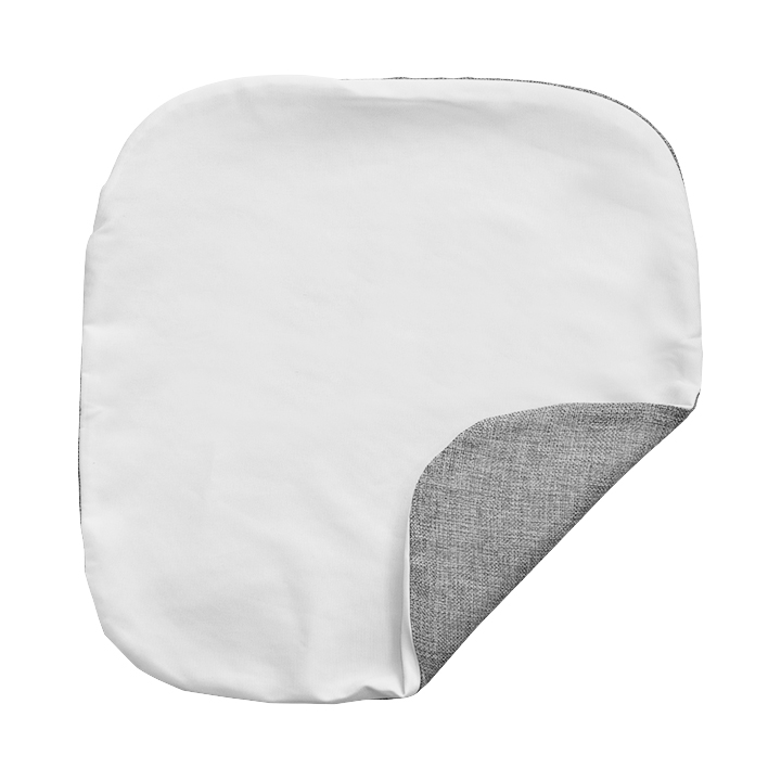 Sublimation Canvas Seat Cushion Cover with Grey Linen Back, Square(40*40cm)