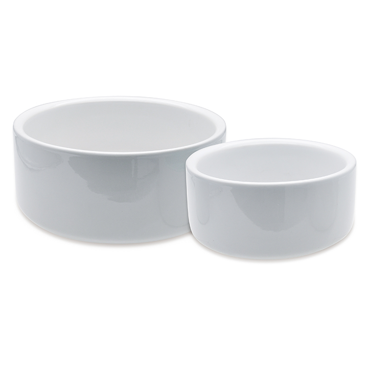 Ceramic Dog Bowl(φ17.5*H7.5cm),White