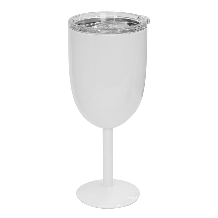 350ml Stainless Steel Wine Glass,White