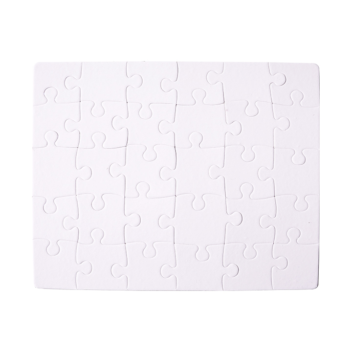Sublimation Pure White Cardboard Puzzle,30 Pieces(7.5"x9.5")