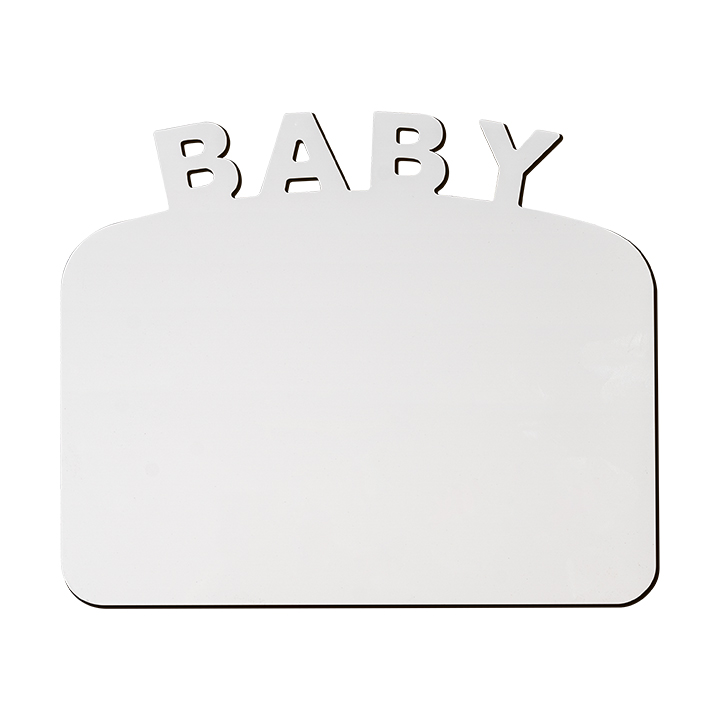 MDF Table Photo Panel  With Letter Baby, 7''x6''x0.2'' (175×150×5mm)