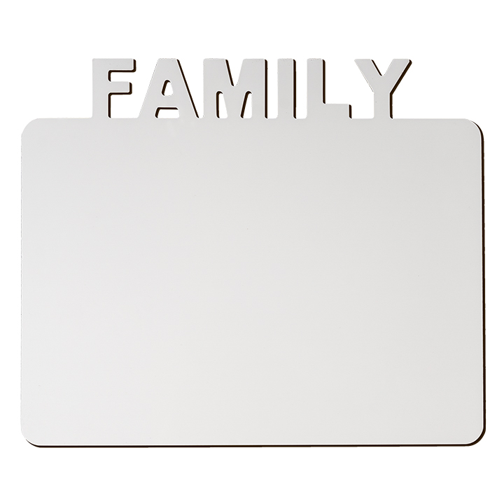 MDF Table Photo Panel With Letter Family, Rectangle，7''x6''x0.2'' (175×150×5mm)