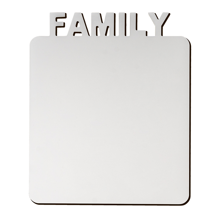 MDF Table Photo Panel With Letter Family, Rectangle， 5''x6''x0.2'' (125×150×5mm)