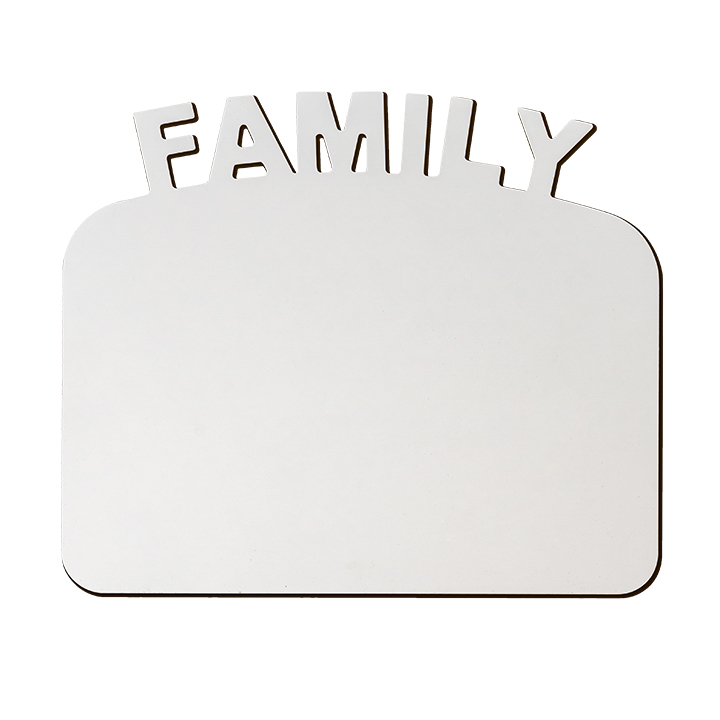 MDF Table Photo Panel With Letter Family, Rounded Rectangle, 7''x6''x0.2''(175×150×5mm)