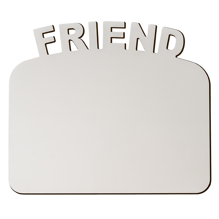 MDF Table Photo Panel With Letter Friend, 7''x6''x0.2'' (175×150×5mm)