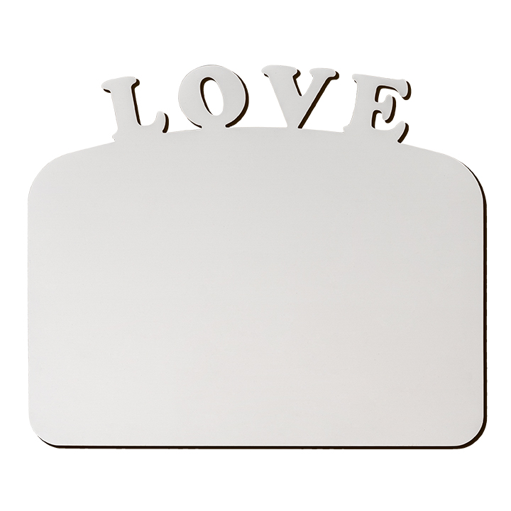 MDF Table Photo Panel With Letter Love, 7×6×0.2"(175×150×5mm)