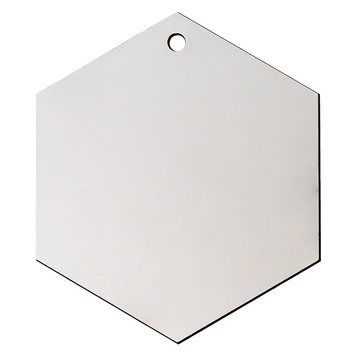Sublimation MDF Ornament,Hexagon(7.6x6.6cm),Thickness:0.3cm