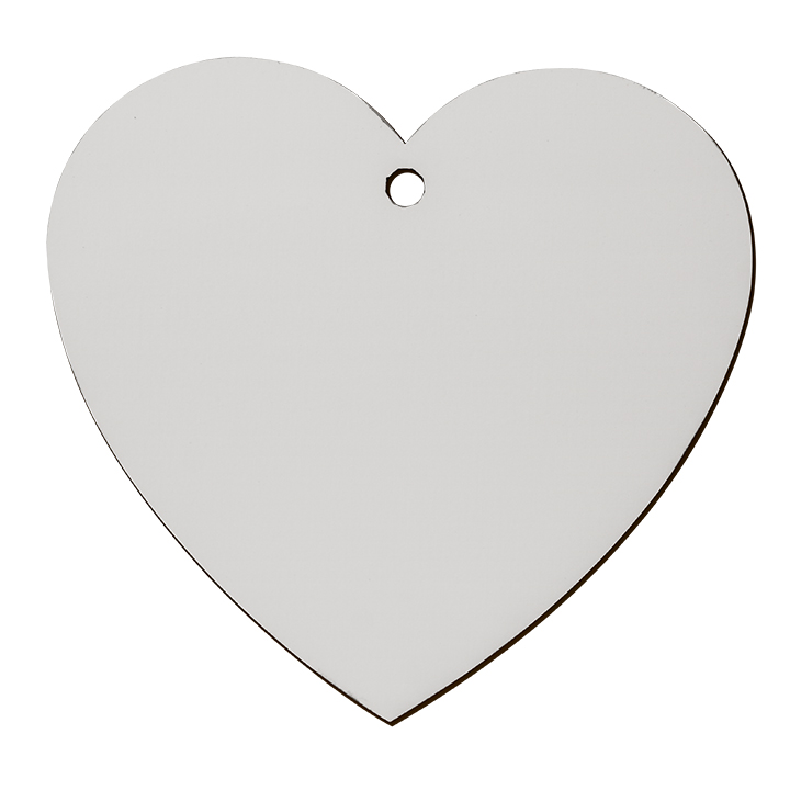 Sublimation MDF Ornament,Heart(7.6*7.4cm),Thickness:0.3cm