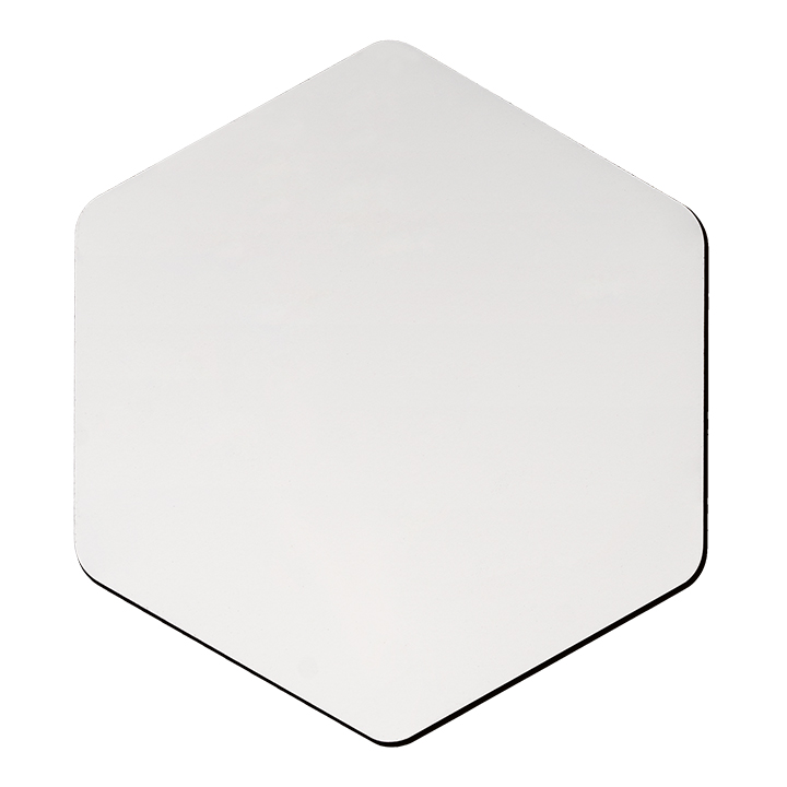 Sublimation MDF Fridge Magnet,  Hexagon,10.5x9cm,Thickness:0.3cm