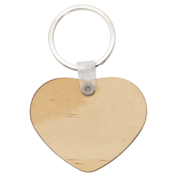 Sublimation PlyWood Keychain, Heart Shape,Single/Double Sides, Available in 2 Sizes