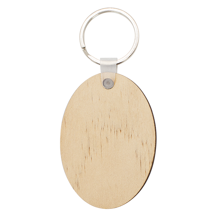 Sublimation PlyWood Keychain, Oval Shape,Single/Double Sides,Available in 2 Sizes