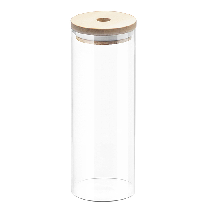 500ml Sublimation Skinny Glass Bottle(Clear) with Wooden Lid(Sublimatable)