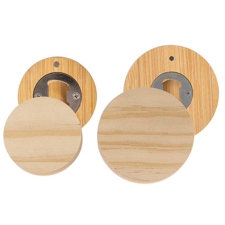 Sublimation Bamboo Bottle Opener, Round , Availble in 2 Sizes