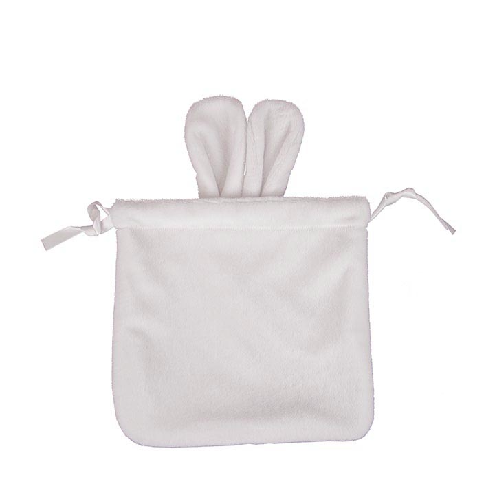 Sublimation Velvet Rabbit Drawstring Bag,36.5*28cm