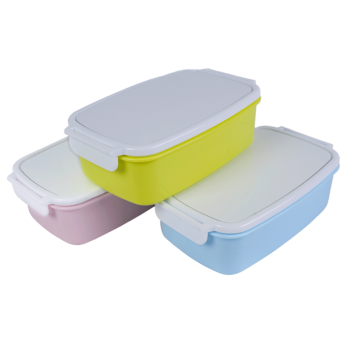 Metal Insert Lunch Box(with clapboard),  Baby Blue/Baby Pink/Light Yellow (19.9*12.5*6.1cm/750ml)