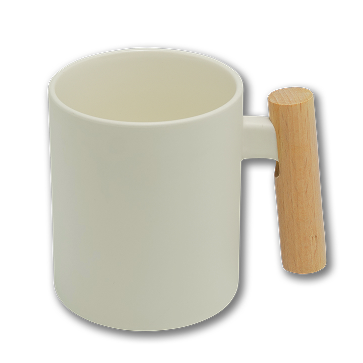 11oz Ceramic Mug with Wooden Handle(Matte)