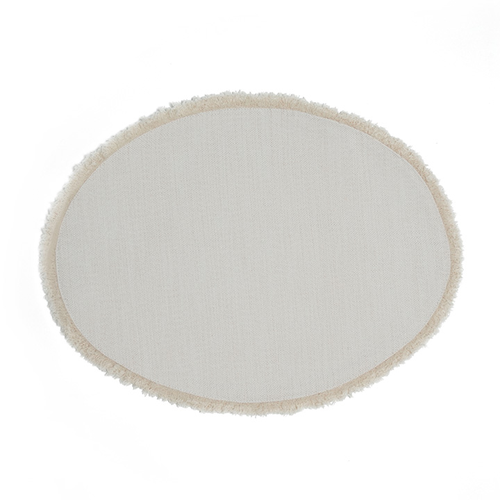 Sublimation Linen Placemat with Tassels Trim,Oval,42*32cm(double-layer)