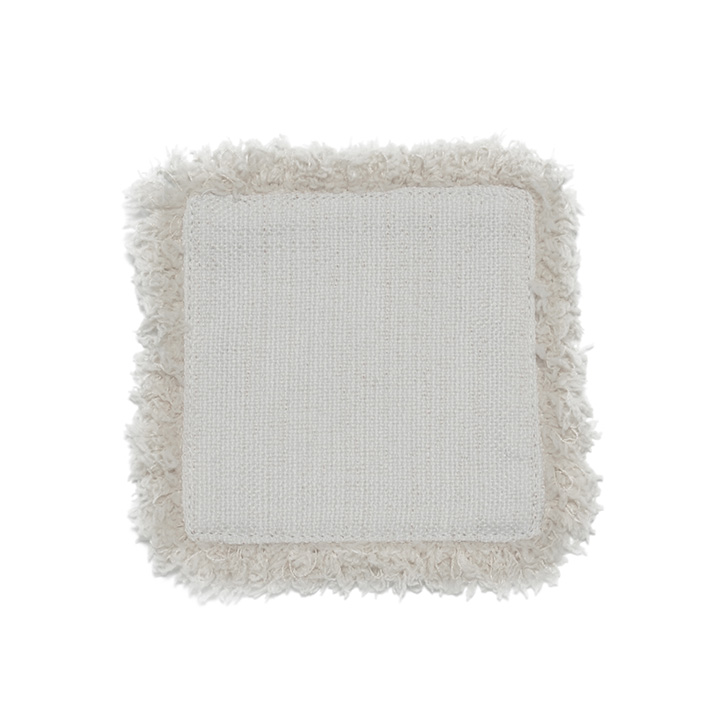 Sublimation Linen Coaster  with Tassels Trim,Square,10*10cm (double-layer)