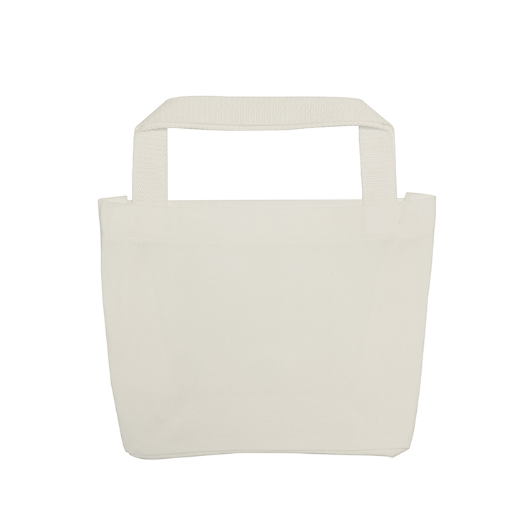 Sublimation Creamy White Canvas Tote Bag, 30*20cm(with 10cm width bottom)