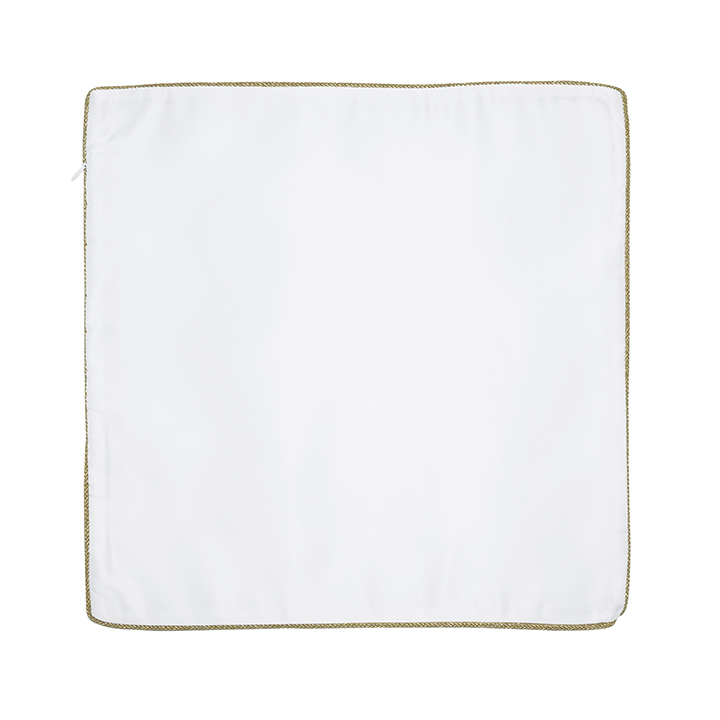 Sublimation Satin Cushion Cover with Golden Trim, Square 40*40cm