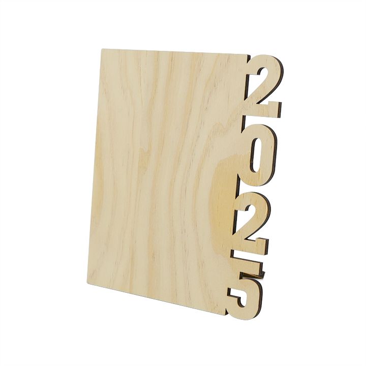 Sublimation PlyWood Table Photo Panel with Number 2025, 6''x7''(15x17.5x0.5 cm)