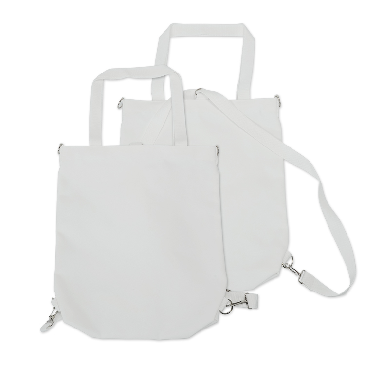Sublimation 3-in-1 Canvas Shopping Bag(backpack, shoulder, and tote), 34*35cm/bottom width:6cm