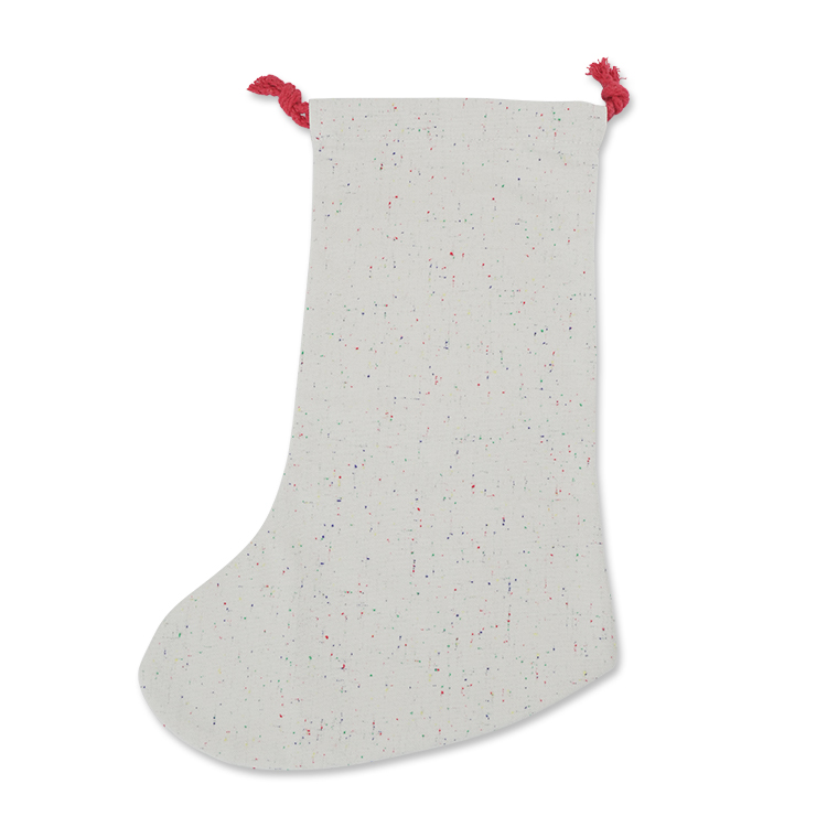 Sublimation Color Dot Yarn Dyed Canvas Christmas Stocking, 18*42cm